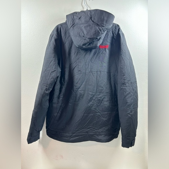 MARKER Ski Jacket Full Zip Pockets Hood Black Medium Snowboard Skiing Outdoors - Picture 3 of 15